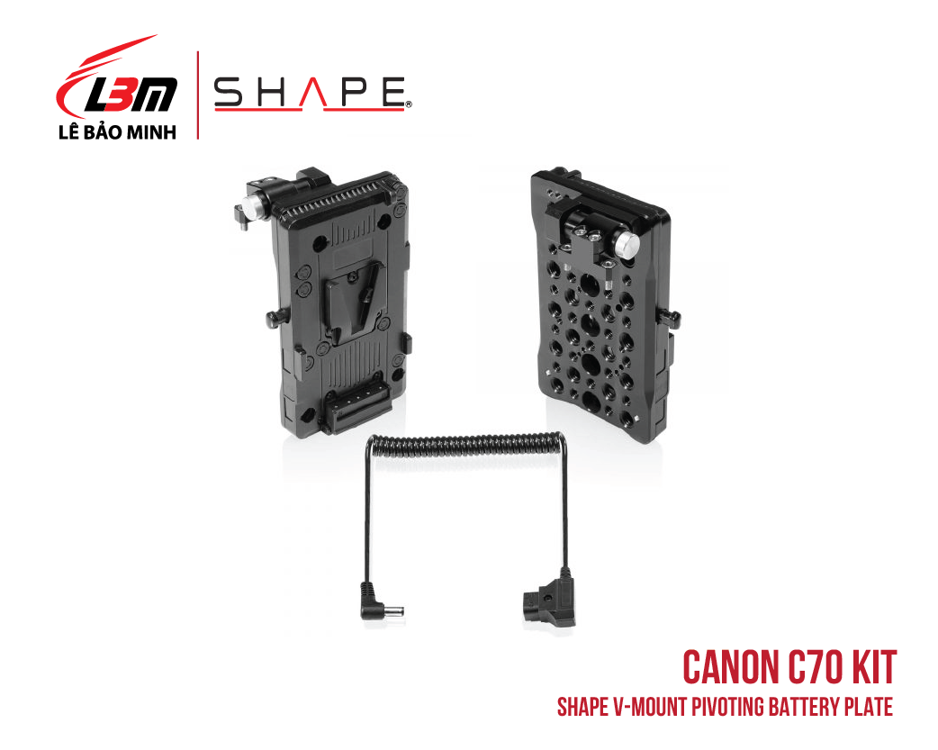 CANON C70 SHAPE V-MOUNT PIVOTING BATTERY PLATE