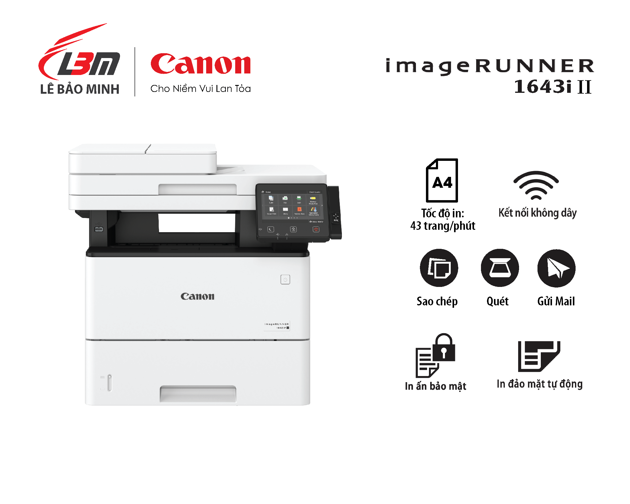 iR1643i II Máy in laser Canon đa năng