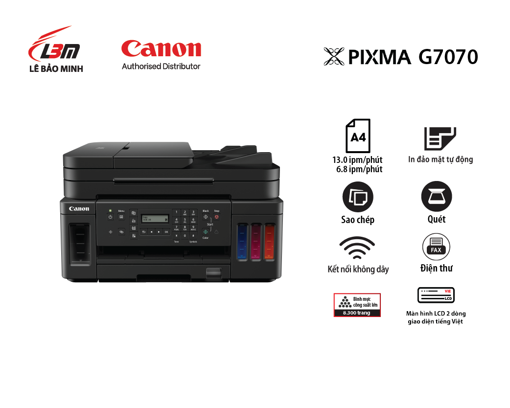 G7070 Máy in phun liên tục Canon đa năng