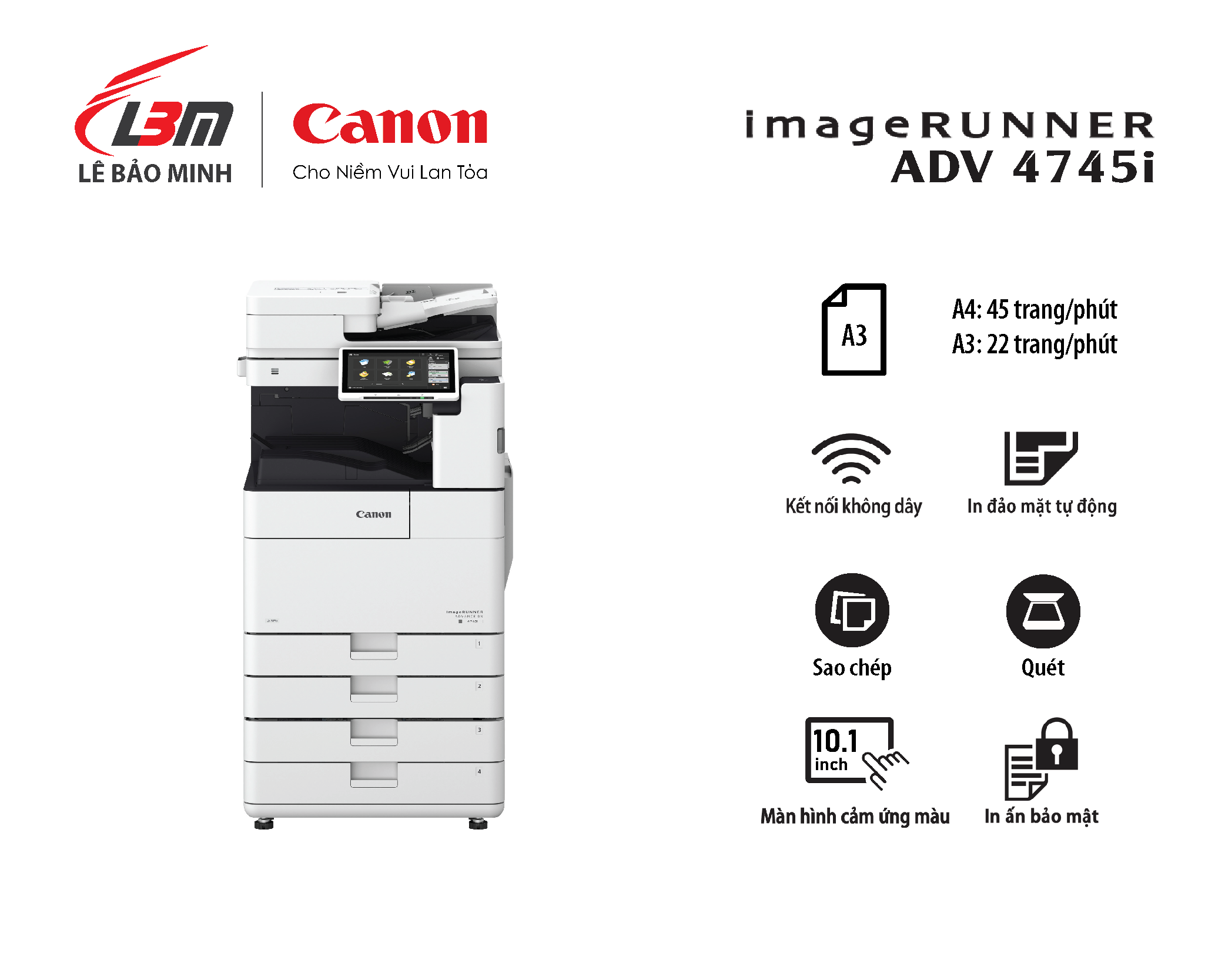iR-ADV DX 4745i Máy Photocopy Canon