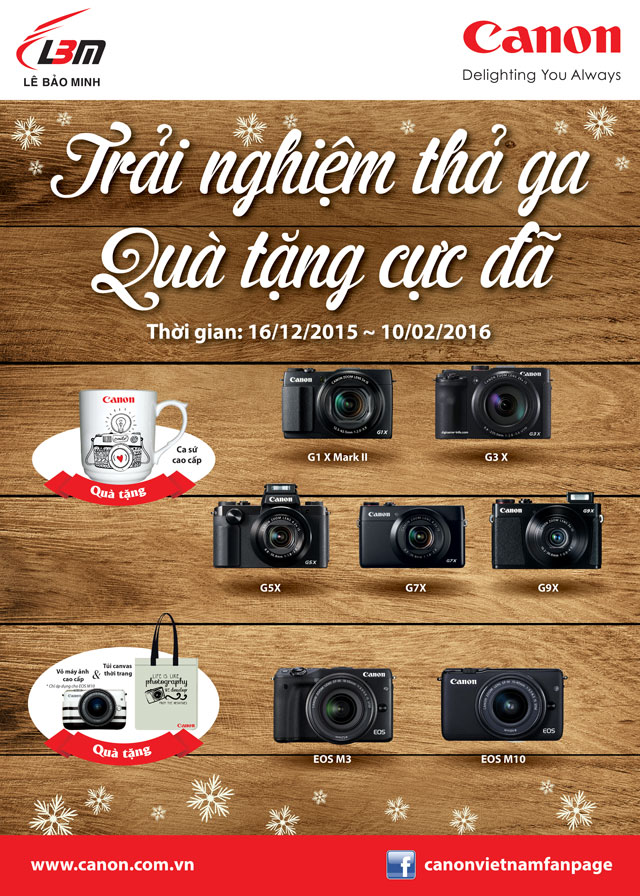 Khuyến mãi Canon trải nghiệm thả ga quà tặng cực đã