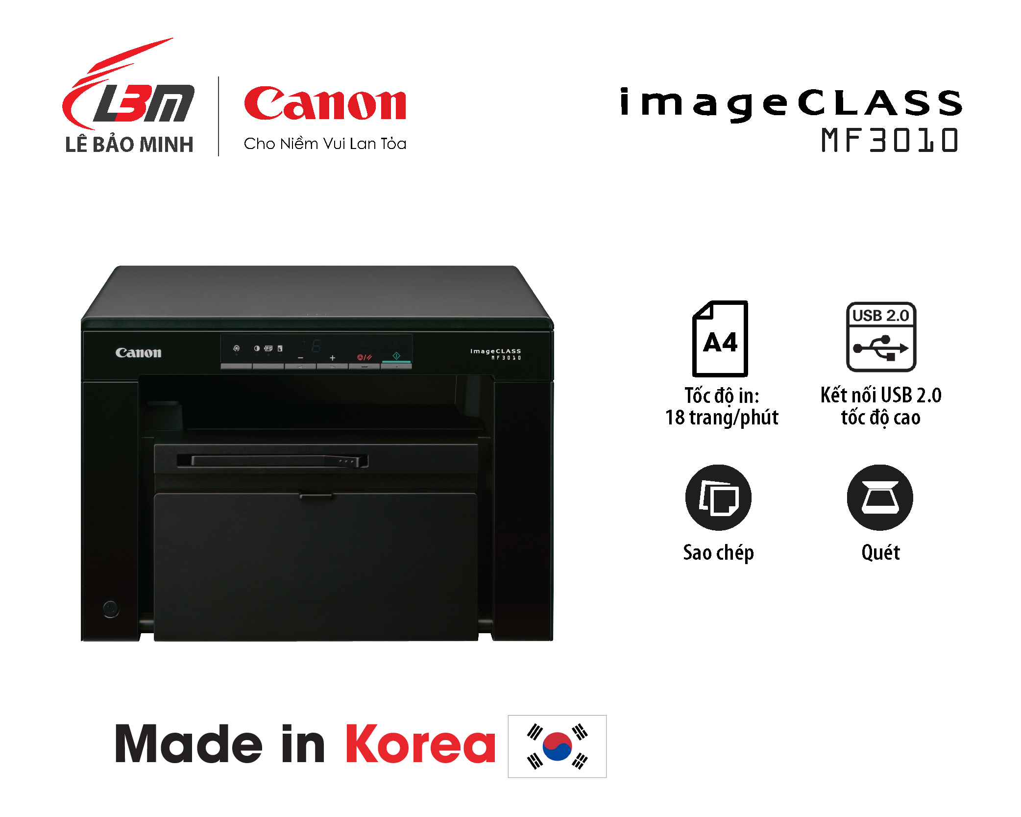 MF3010 Máy in laser Canon đa năng