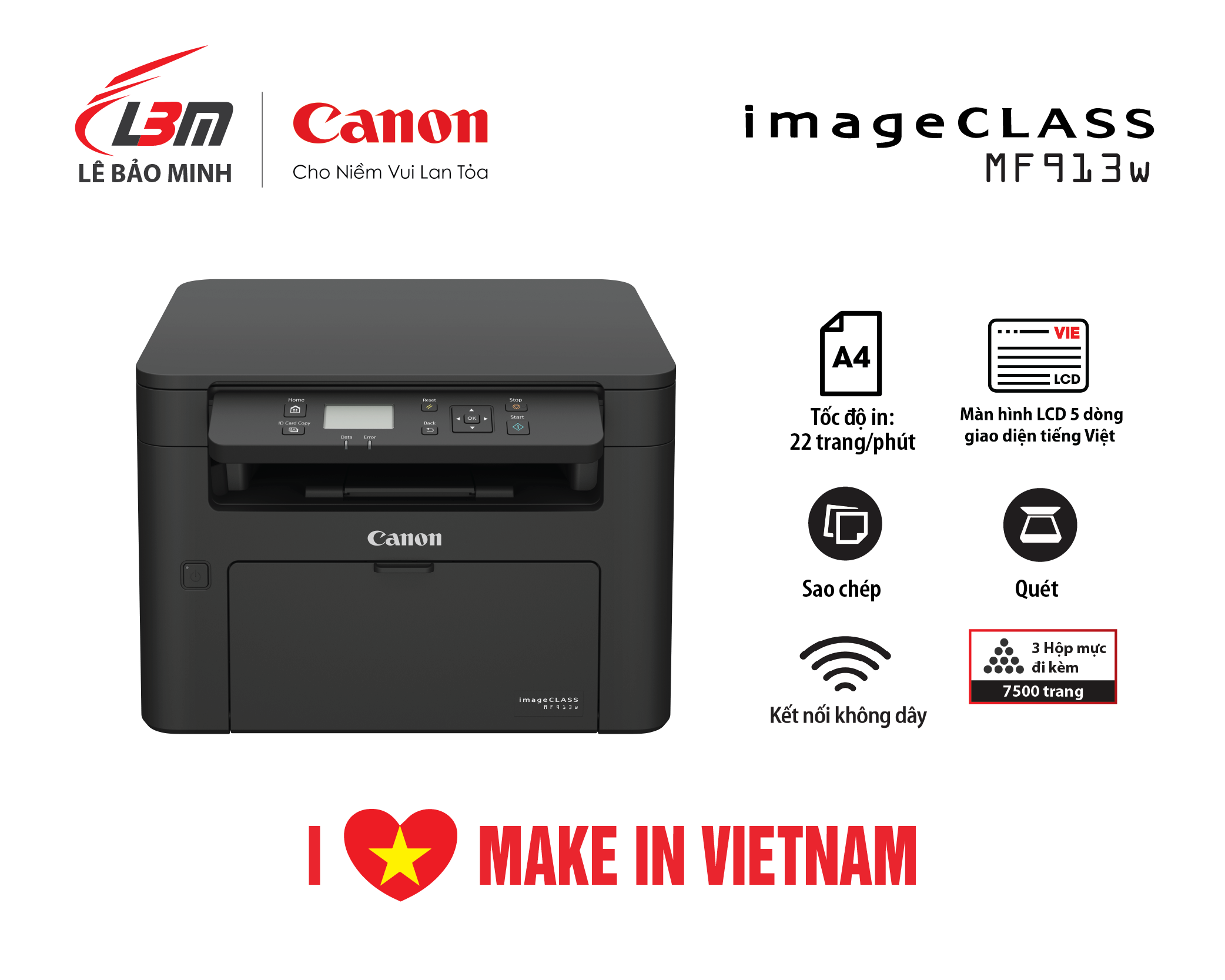 MF913w Máy in laser Canon đa năng