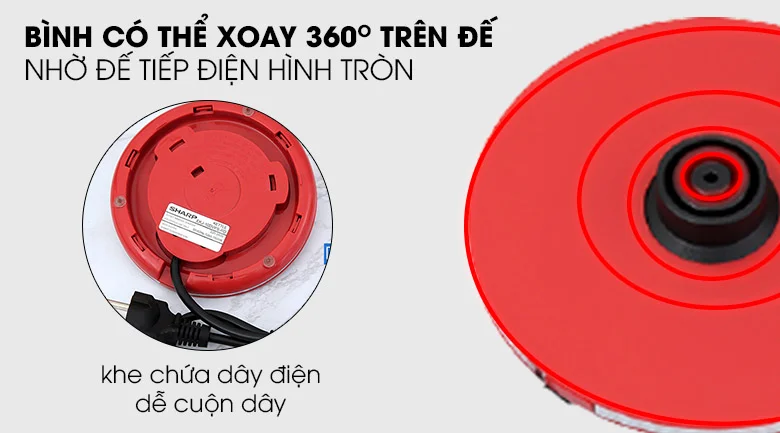 Đế xoay 360 độ tiện lợi