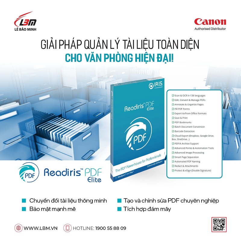 READIRIS ™ PDF ELITE – GIẢI PHÁP QUẢN LÝ TÀI LIỆU TOÀN DIỆN CHO VĂN PHÒNG HIỆN ĐẠI!
