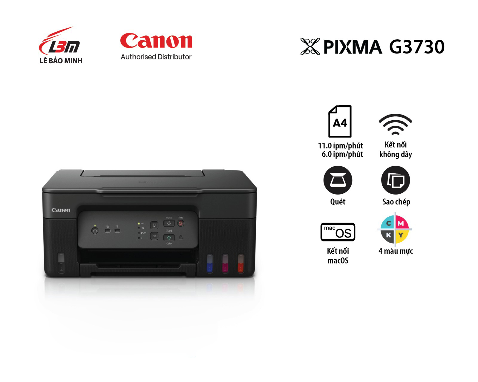 G3730 Máy in phun liên tục Canon đa năng