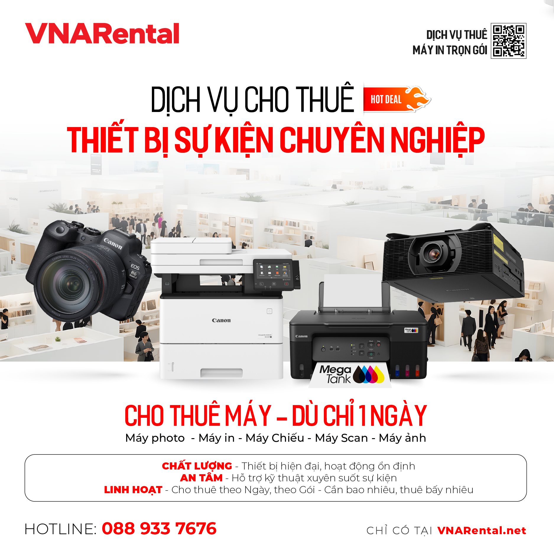 DỊCH VỤ CHO THUÊ THIẾT BỊ SỰ KIỆN CHUYÊN NGHIỆP, GIÁ TỐT TẠI VNARENTAL