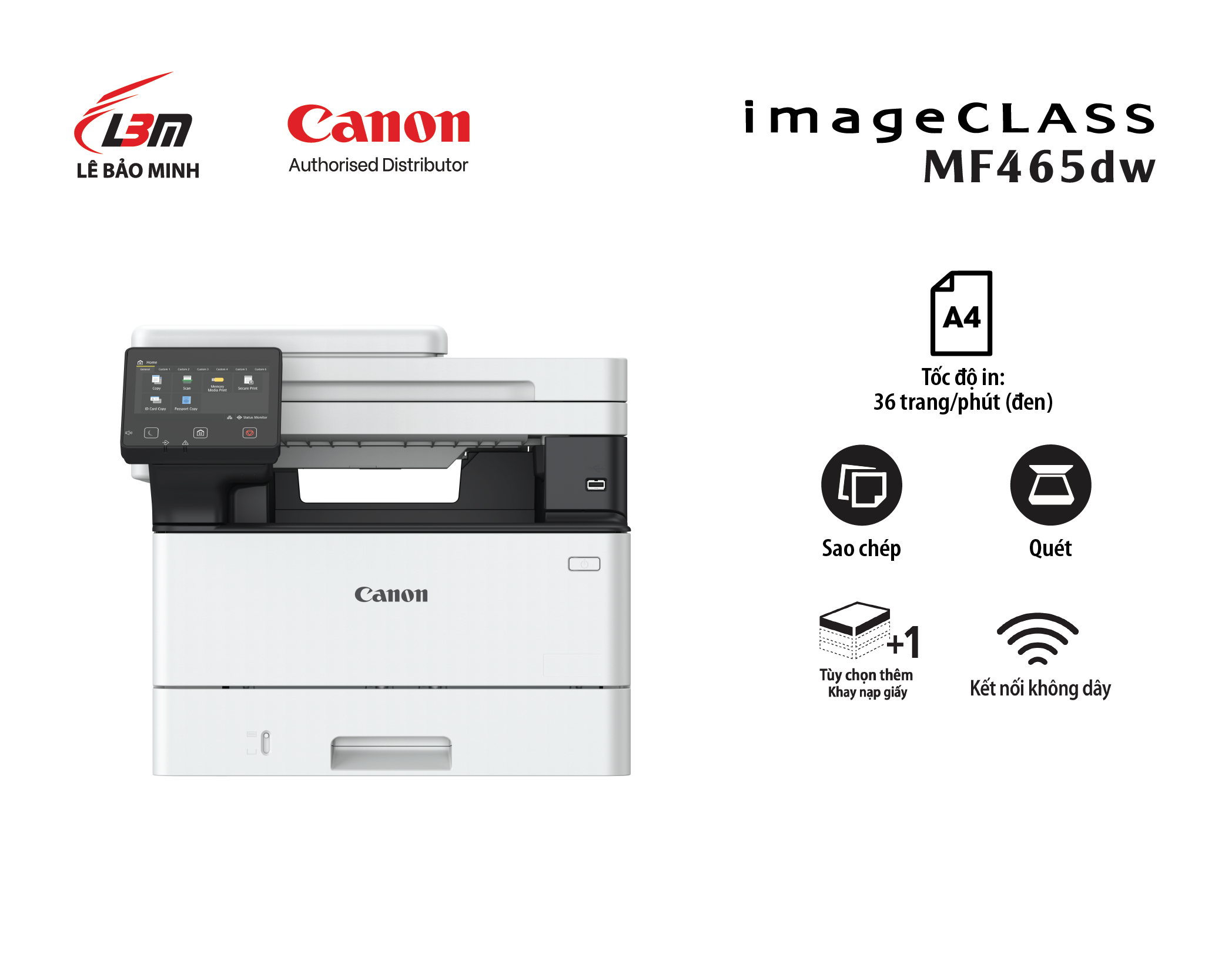 MF465dw Máy in laser Canon đa năng