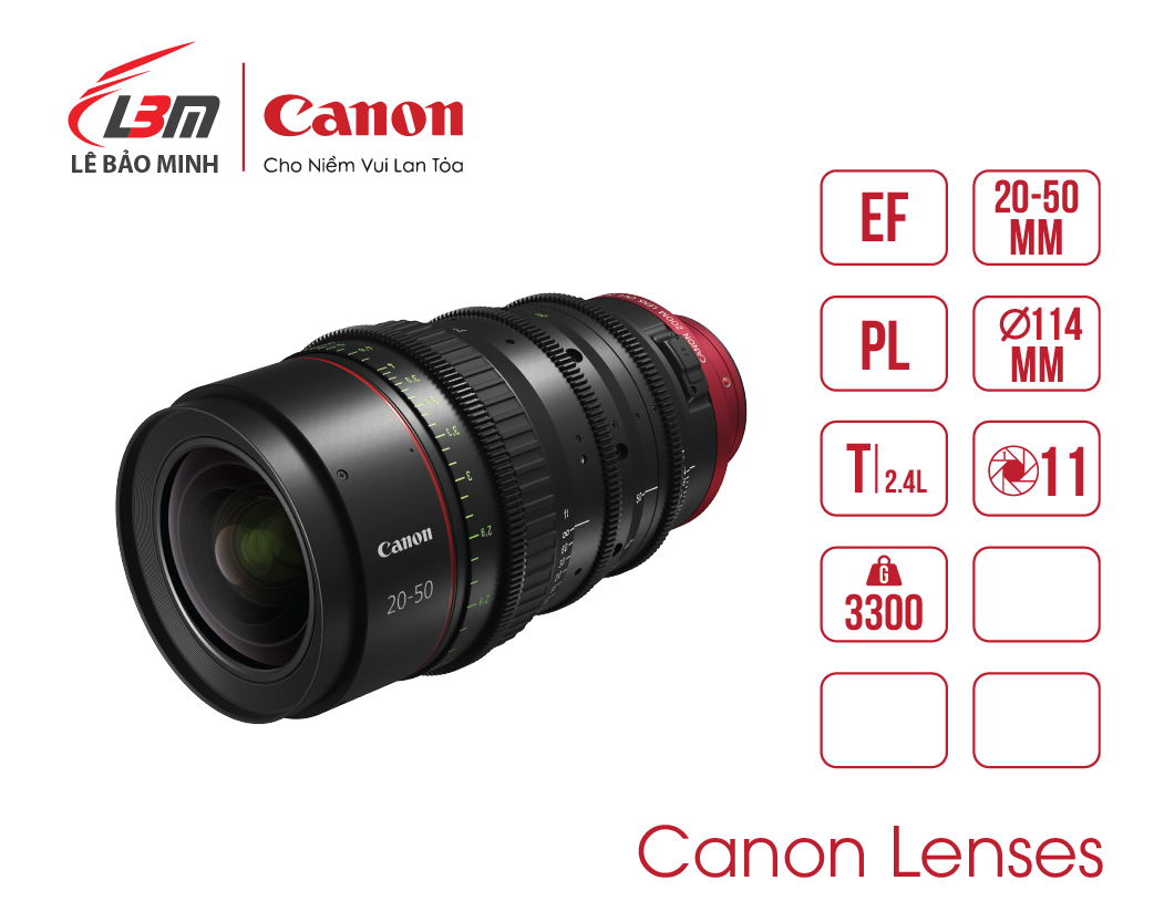 Ống kính CANON CN-E20-50mm T2.4 L F / FP