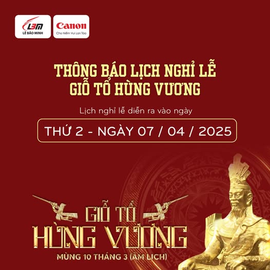 [NEWS] [THÔNG BÁO] NGHỈ LỄ GIỖ TỔ HÙNG VƯƠNG