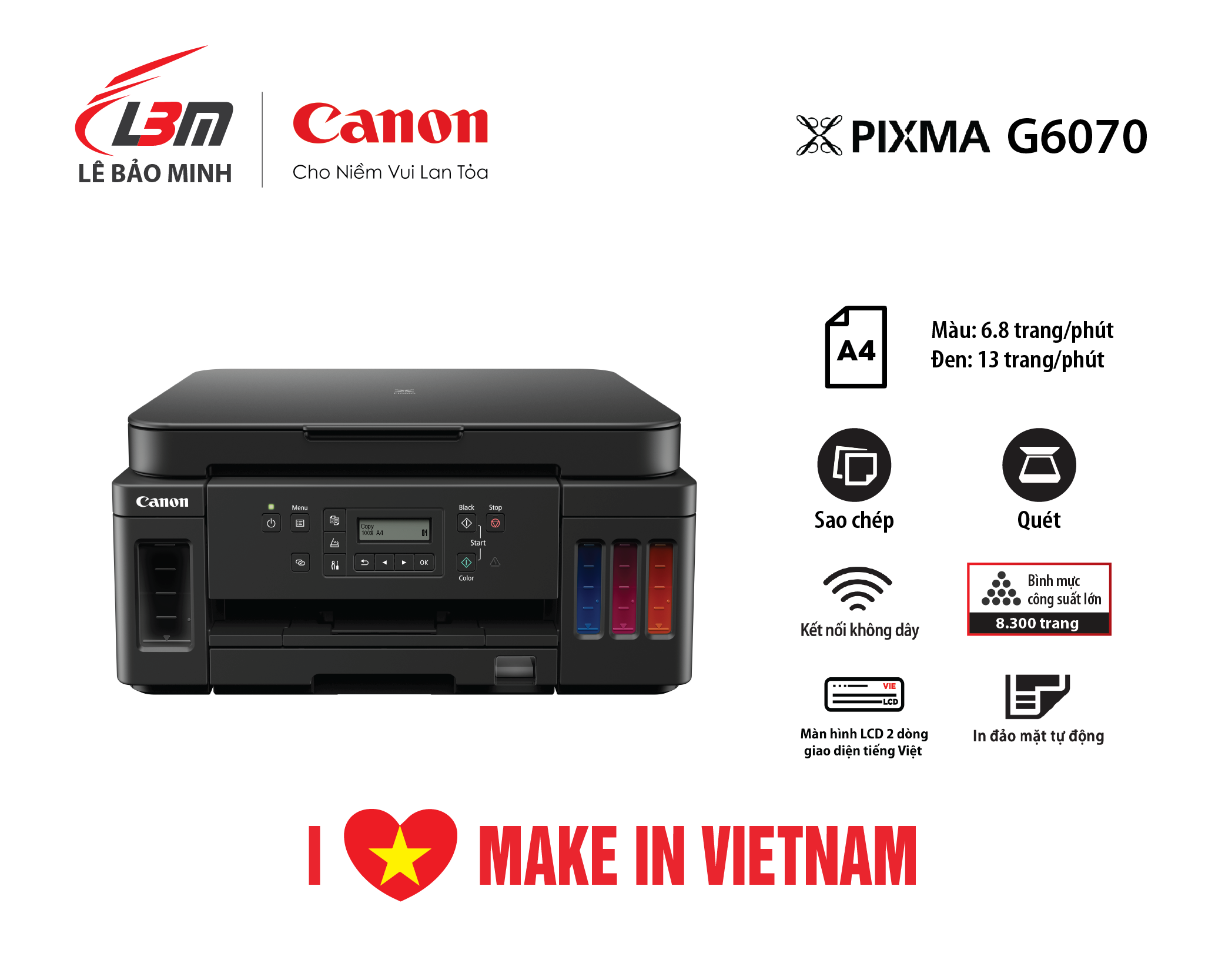 G6070 Máy in phun liên tục Canon đa năng