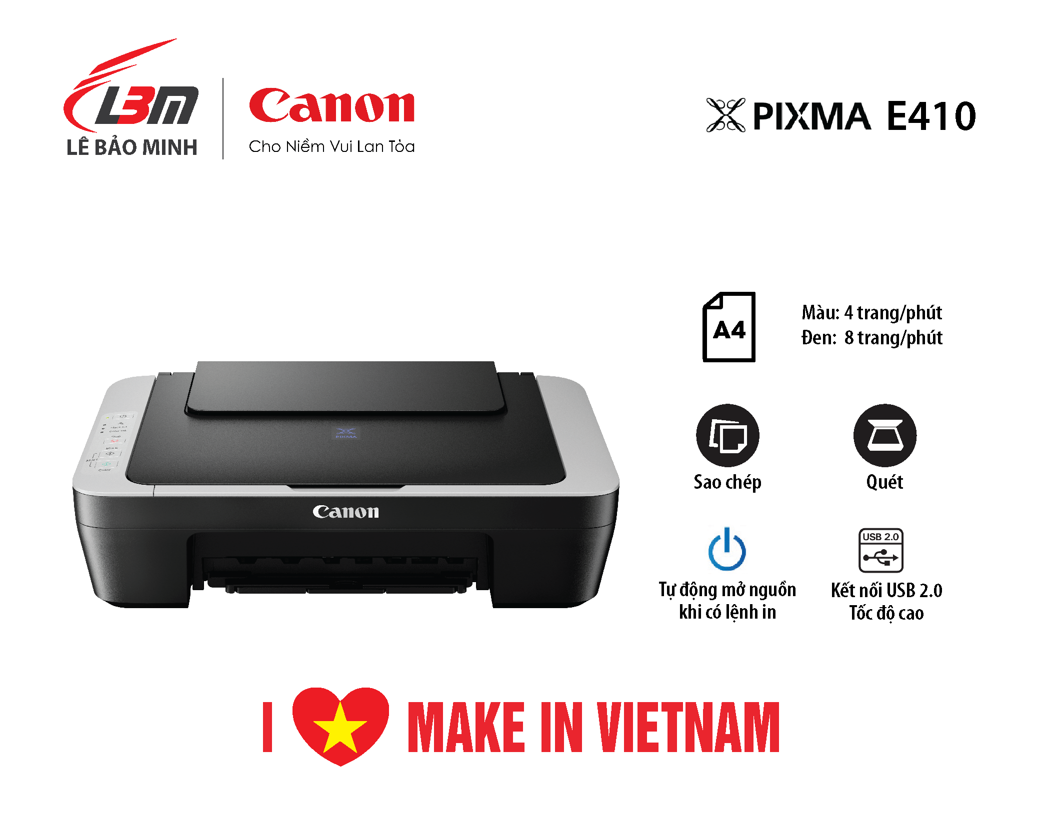 E410 Máy in phun Canon đa năng