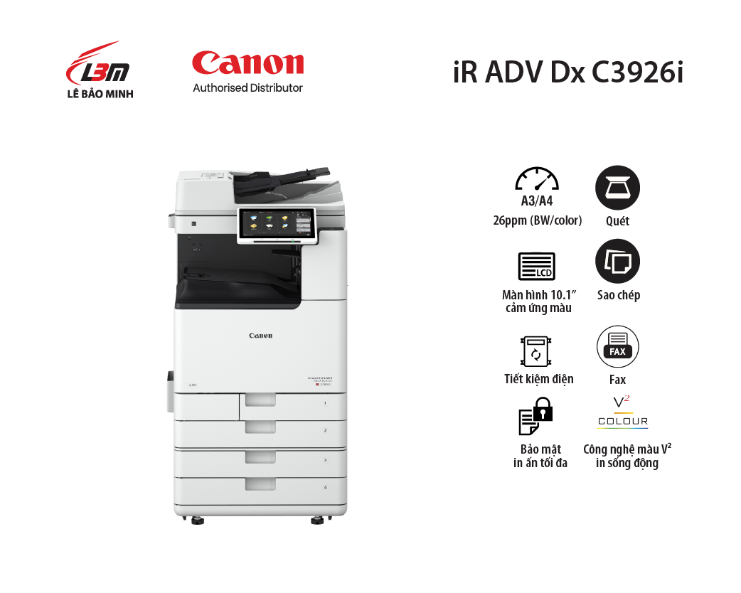 iR-ADV DX C3926i Máy photocopy màu Canon