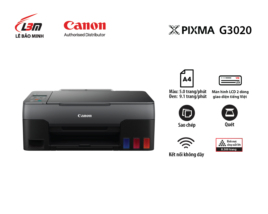 G3020 Máy in phun liên tục Canon đa năng