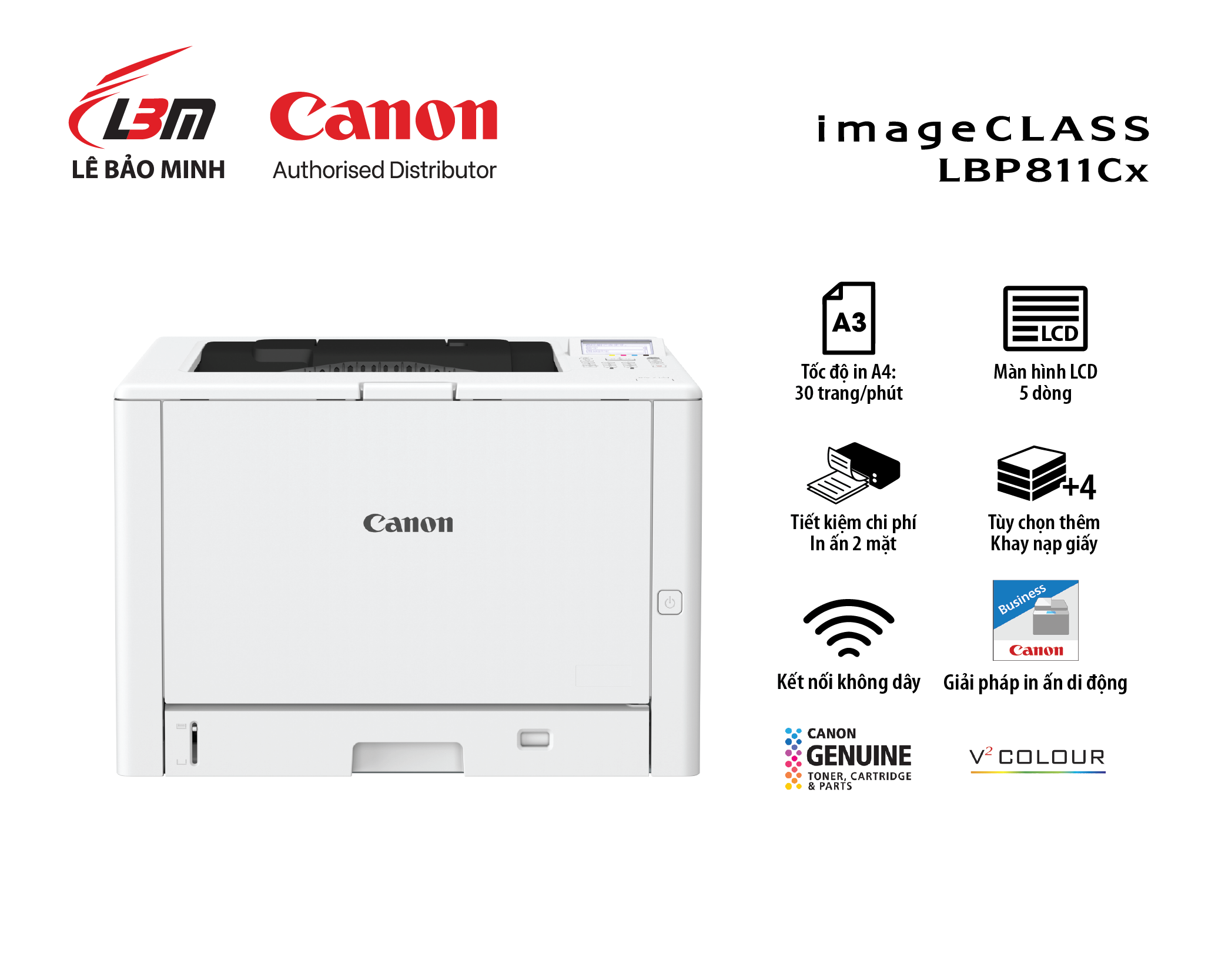 Máy in laser màu Canon LBP811Cx
