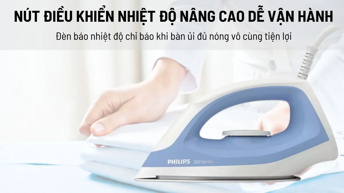 Nút Điều Khiển Nhiệt Độ và Đèn Báo Tiện Lợi