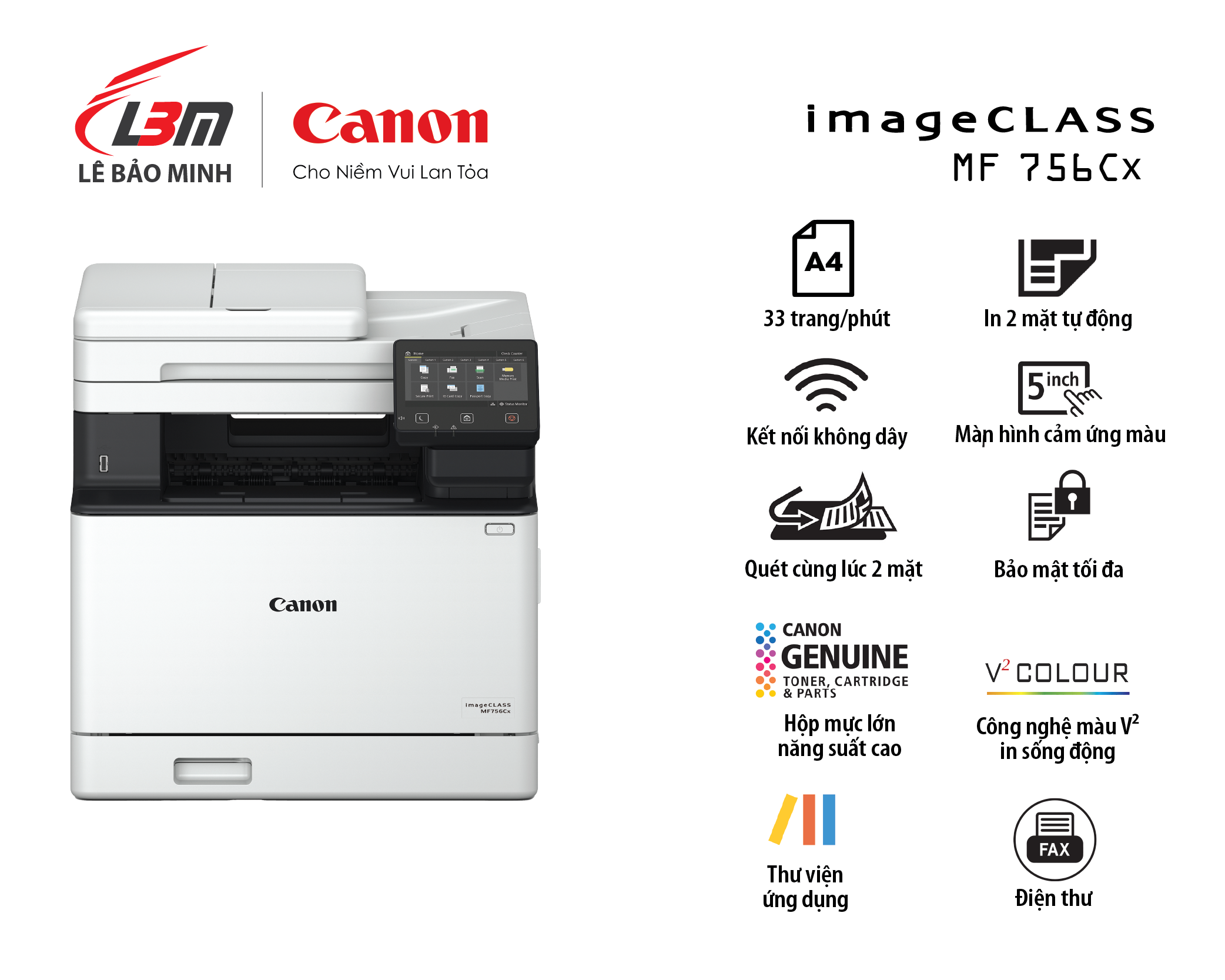 MF756Cx Máy in laser màu Canon đa năng