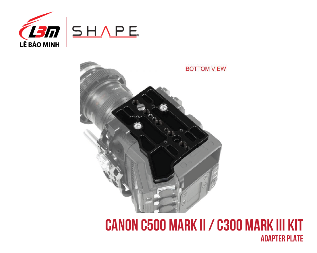 CANON C500 MARK II, C300 MARK III ADAPTER PLATE