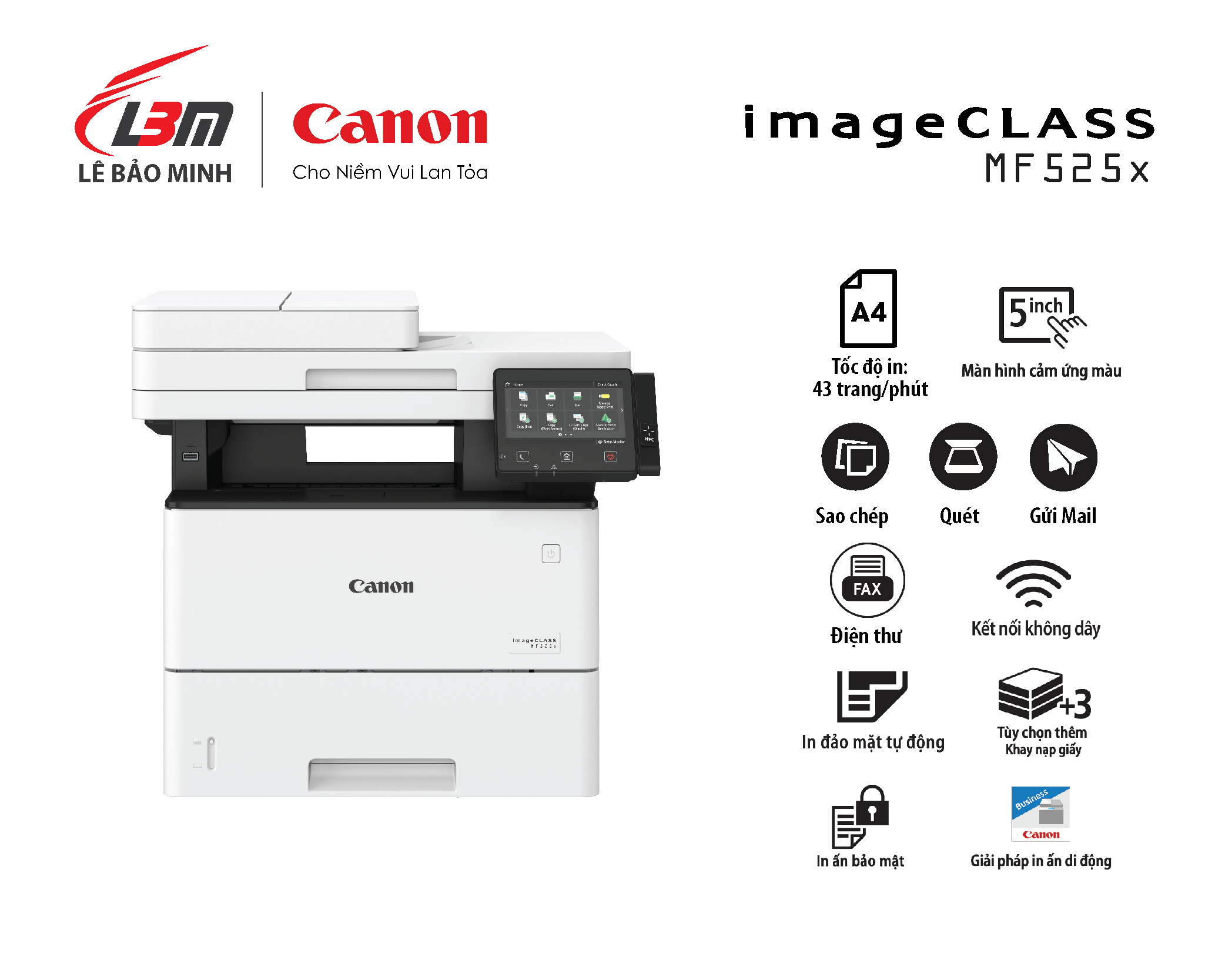 MF525x Máy in laser Canon Đa năng (+Fax)