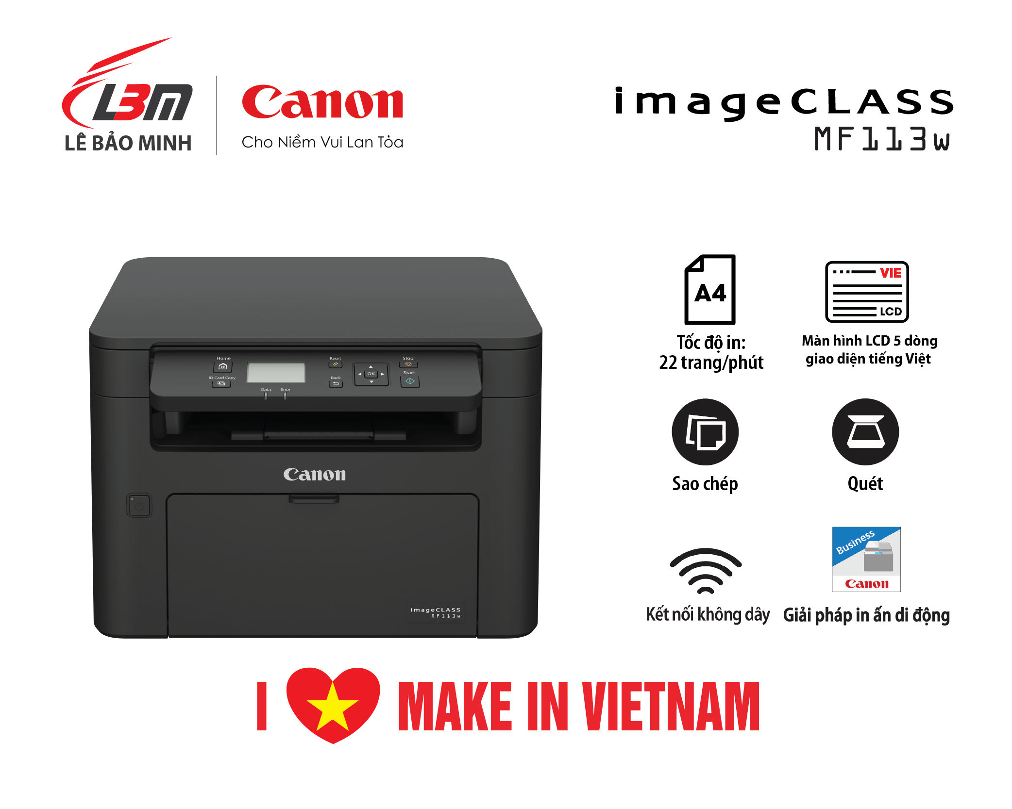 MF113w Máy in laser Canon đa năng