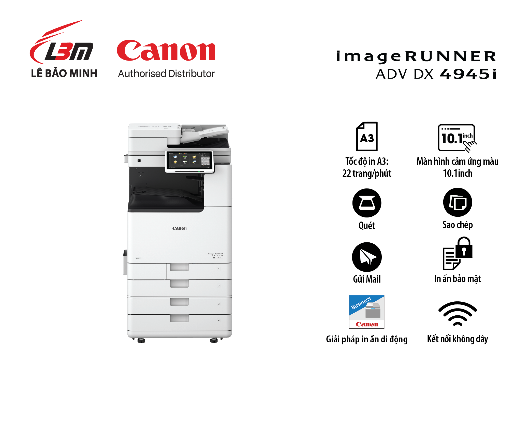 Máy photocopy Canon iR-ADV Dx 4945i