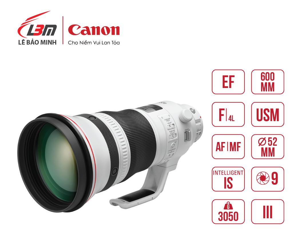 Ống Kính Canon EF600mm f/4L IS III USM
