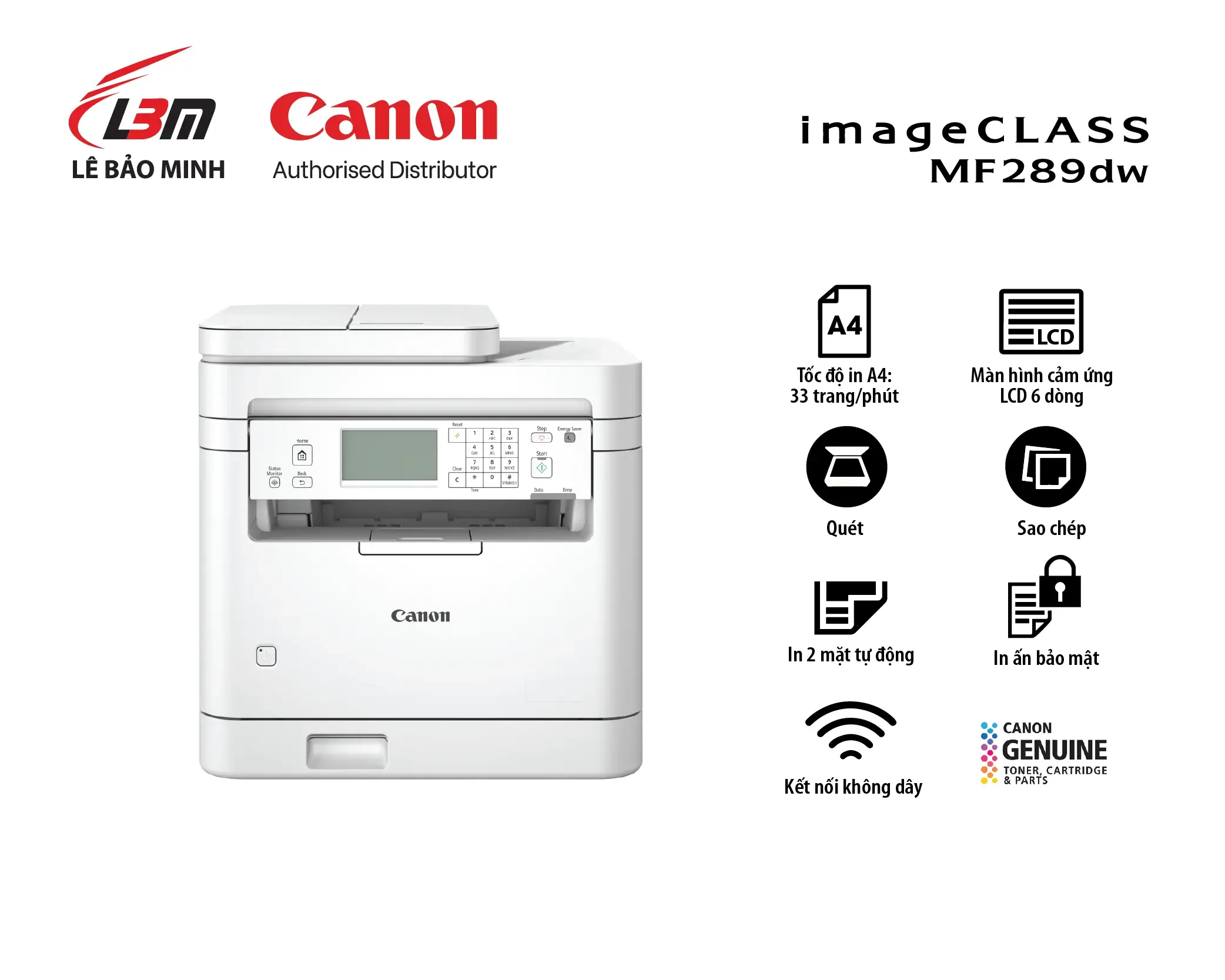 Máy in laser đa năng Canon MF289dw
