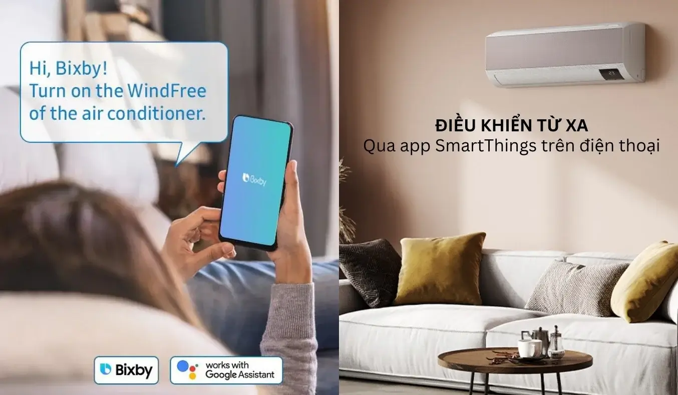 Điều khiển từ xa qua ứng dụng SmartThings