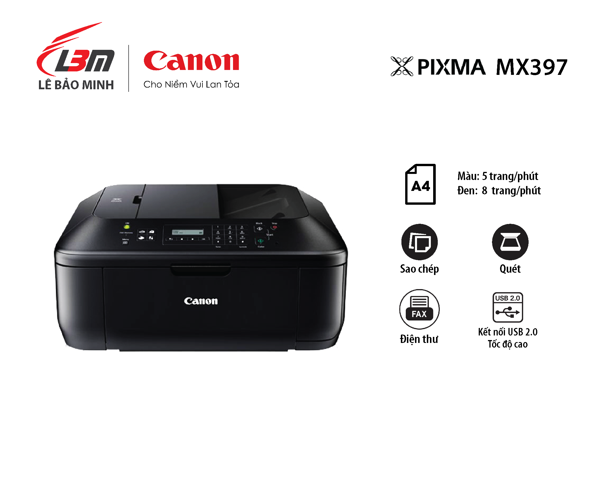 MX397 Máy in Phun Canon Đa năng