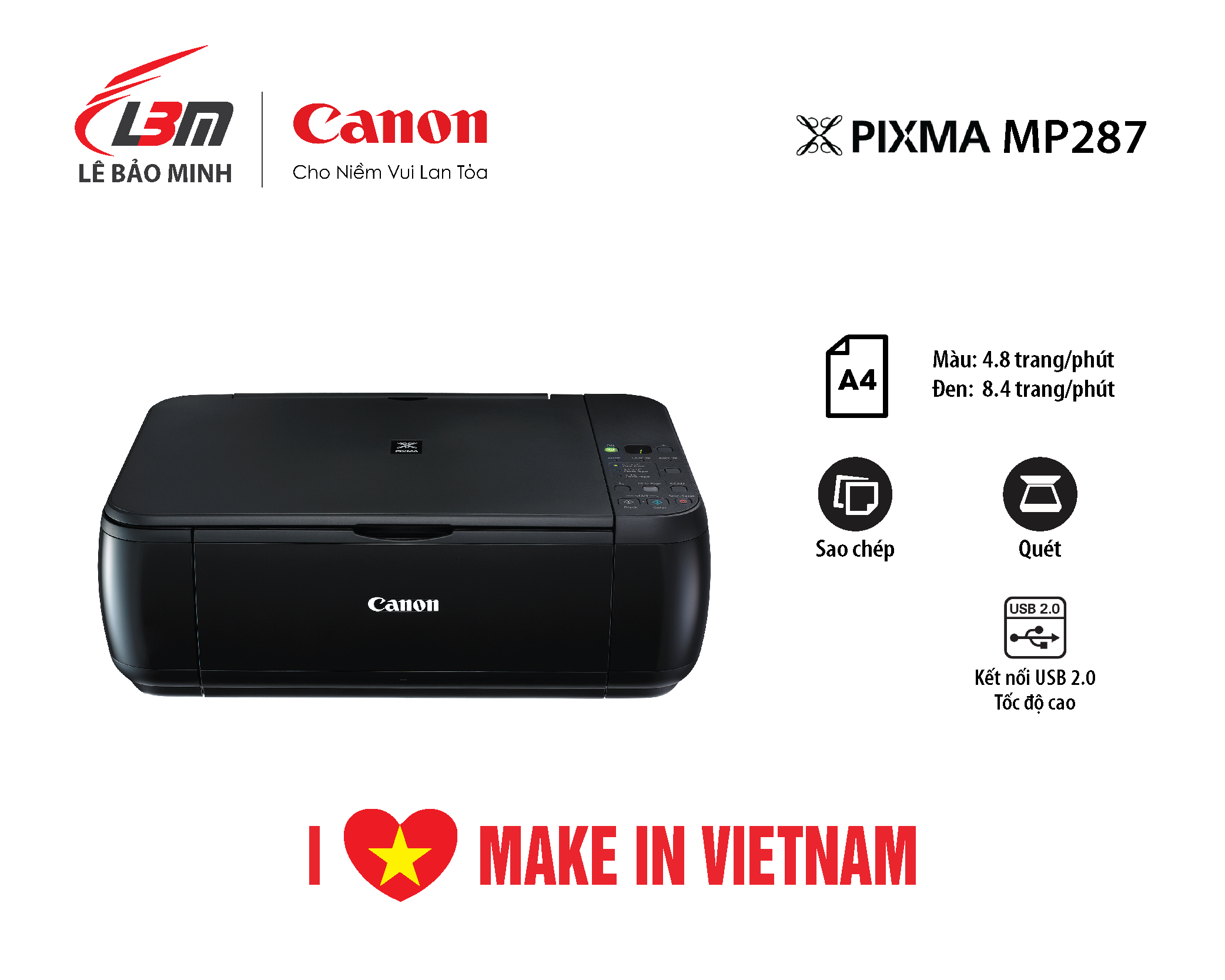 MP287 Máy in Phun Canon đa năng