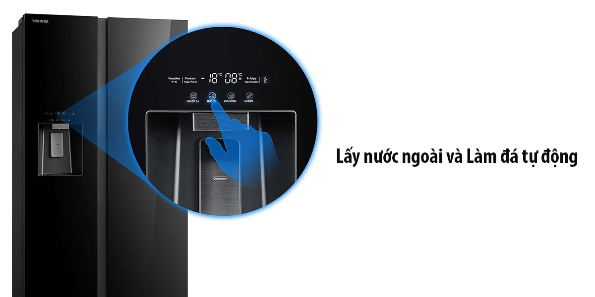 Lấy nước và đá từ bên ngoài