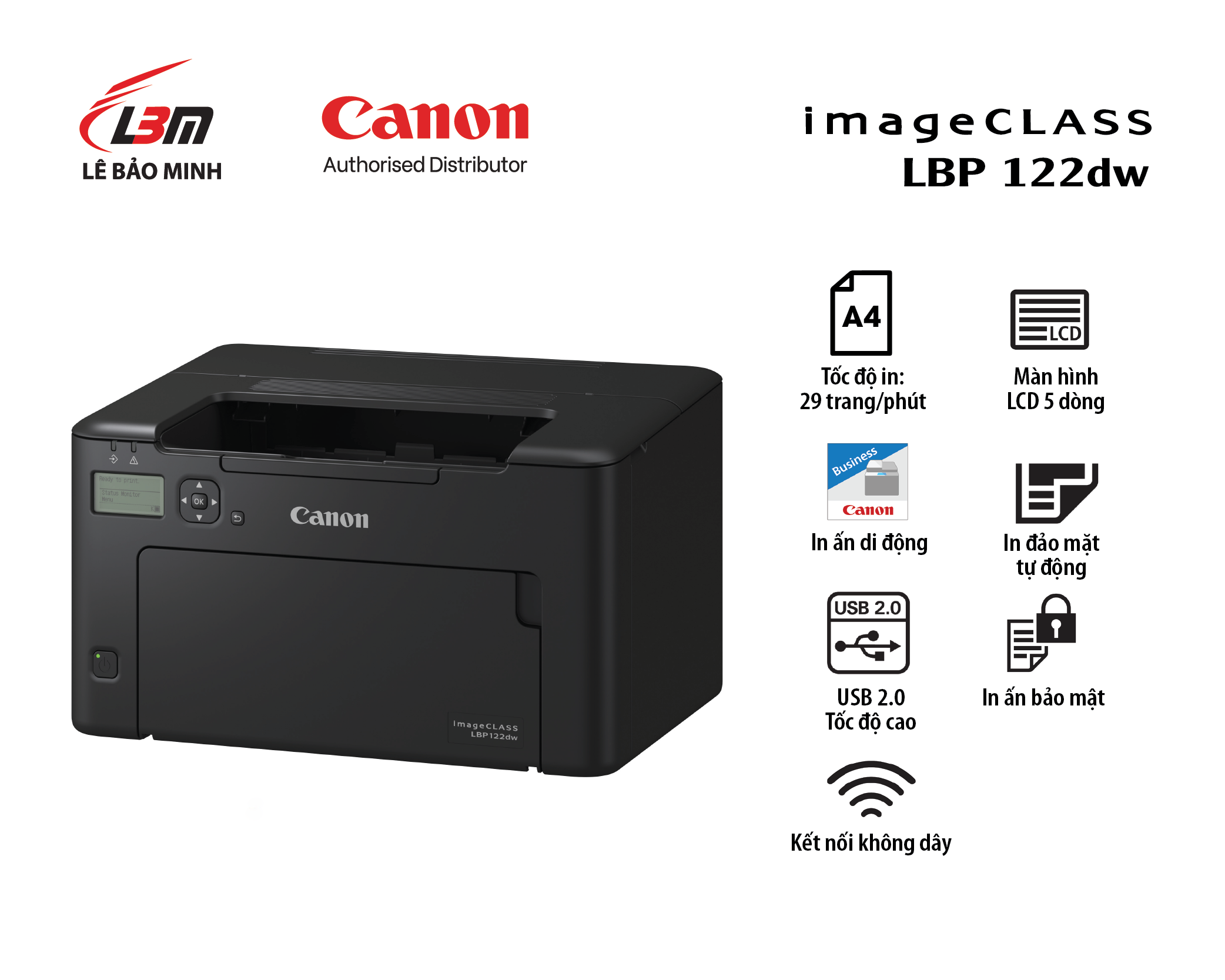 LBP122dw Máy in laser Canon