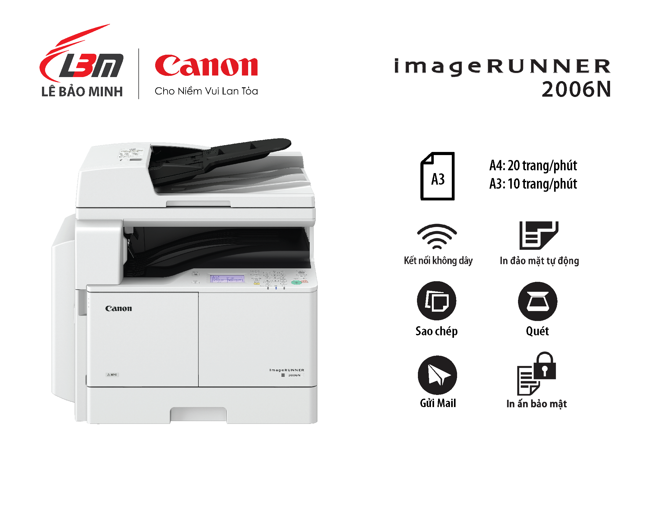 iR 2006N Máy in laser Canon đa năng