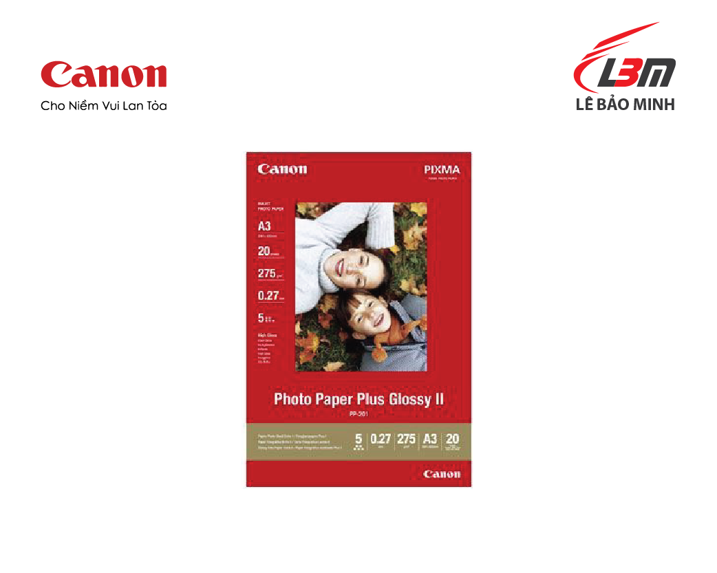 Giấy in ảnh Photo Paper Plus Glossy II PP-201 A3 (20 sheets)