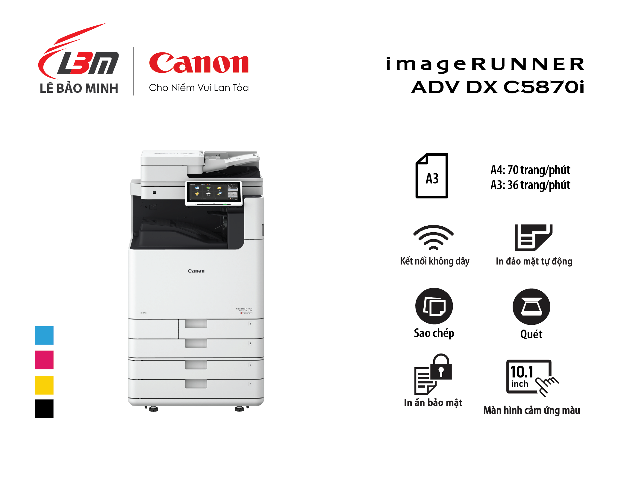 iR-ADV DX C5870i Máy Photocopy màu Canon