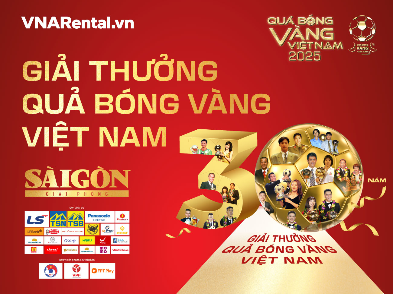VNARENTAL.VN ĐỒNG HÀNH CÙNG GIẢI THƯỞNG QUẢ BÓNG VÀNG VIỆT NAM 2025