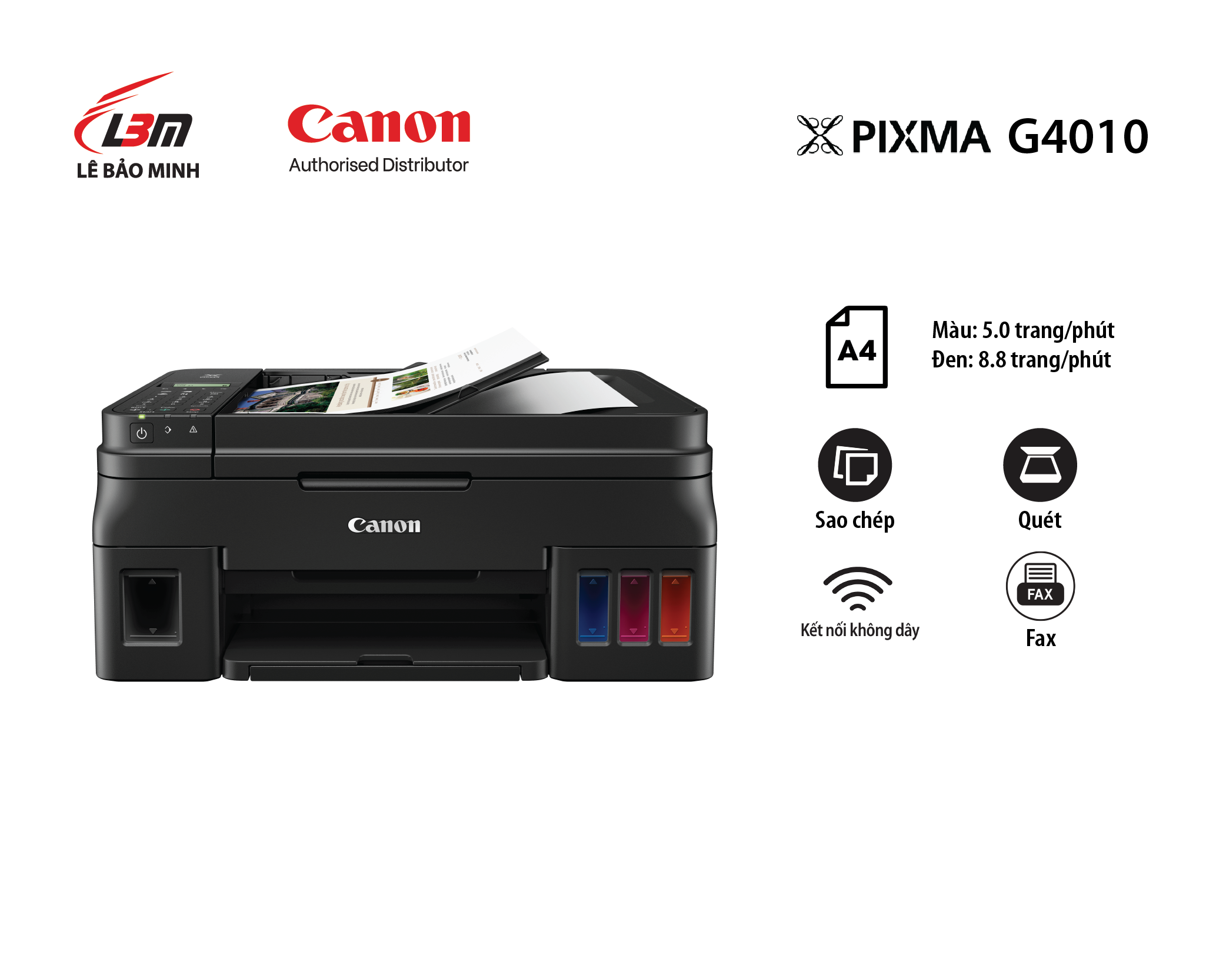 G4010 Máy in phun liên tục Canon đa năng