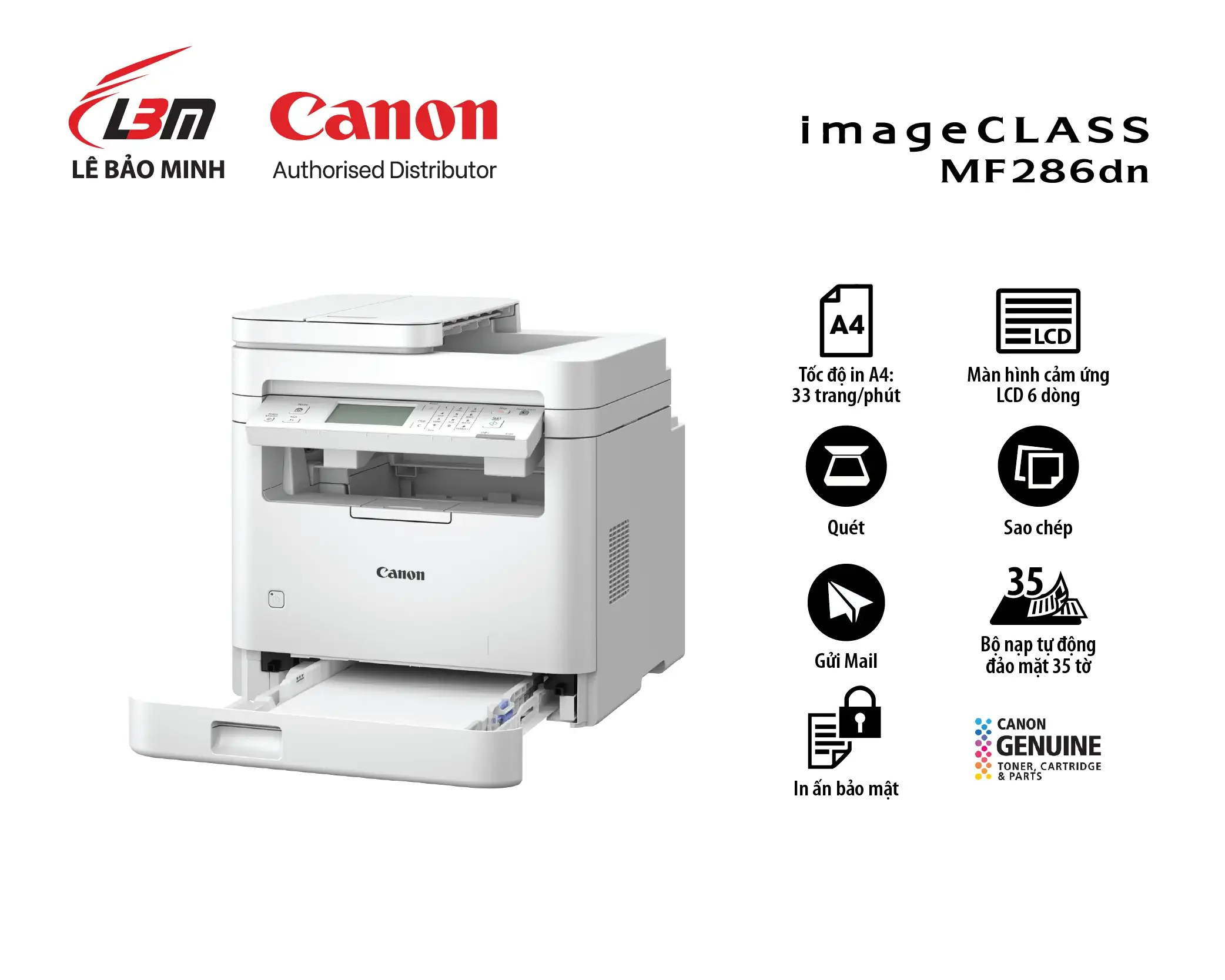 Máy in laser đa năng Canon MF286dn
