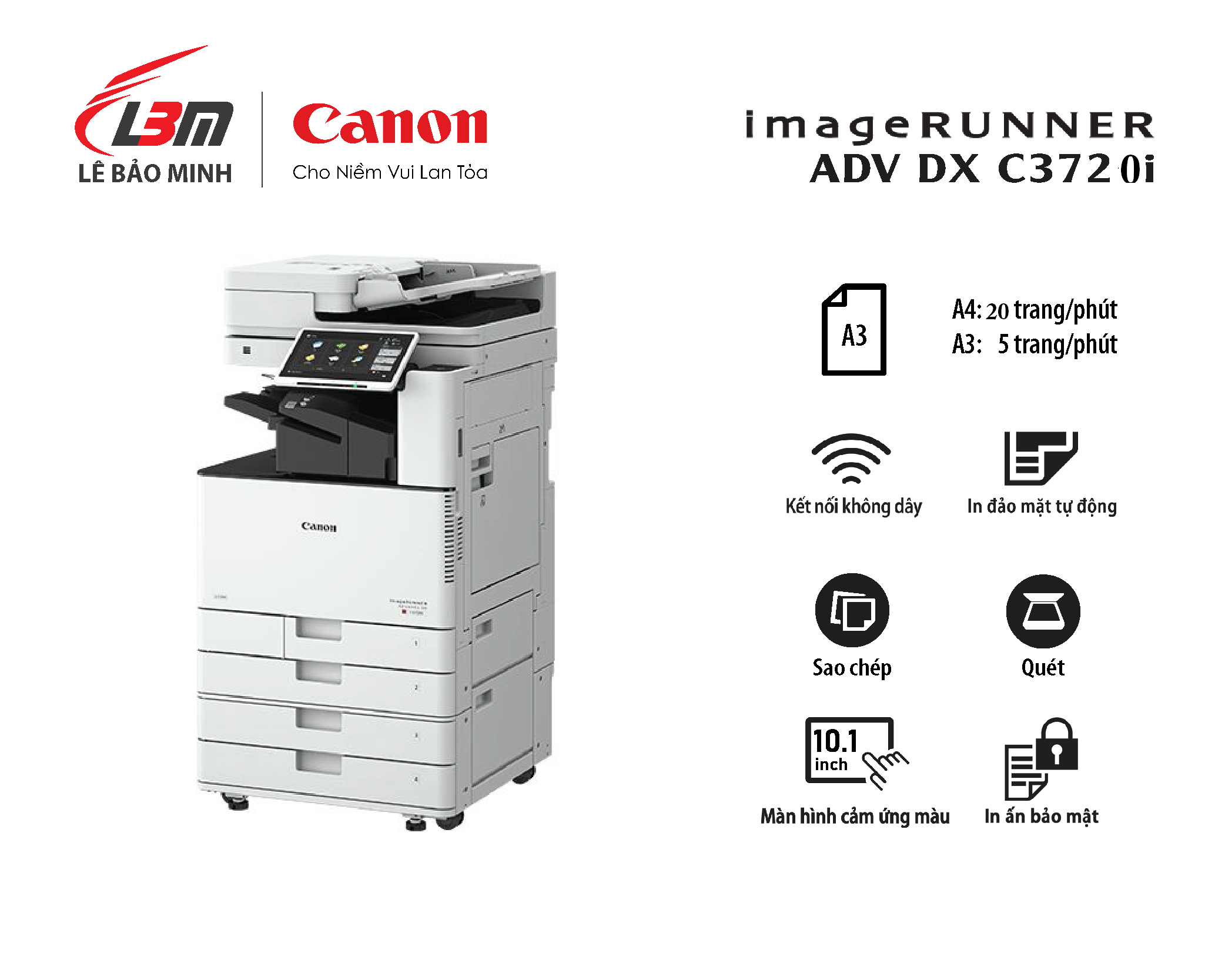 iR-ADV DX C3720i Máy Photocopy màu Canon