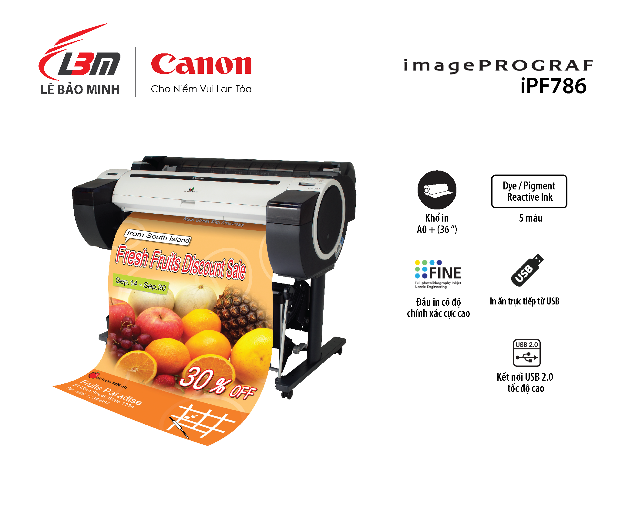 imagePROGRAF iPF786 (5 màu mực)