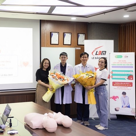KHÓA HỌC KỸ NĂNG SƠ CỨU VÀ HỒI SỨC CƠ BẢN TỪ BỆNH VIỆN TIM TÂM ĐỨC CÙNG LÊ BẢO MINH