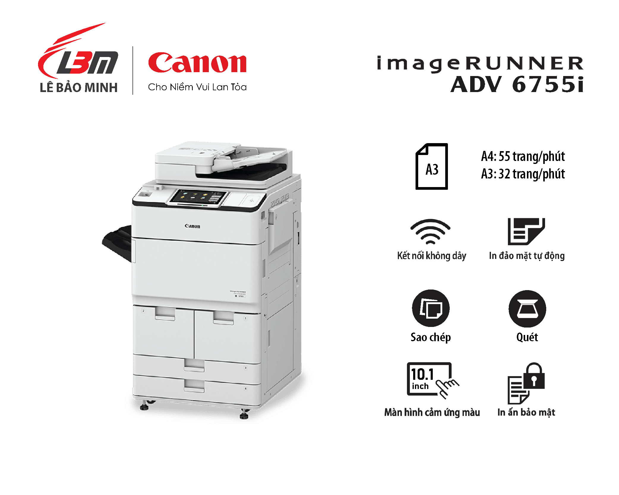 iR-ADV DX 6755i Máy Photocopy Canon