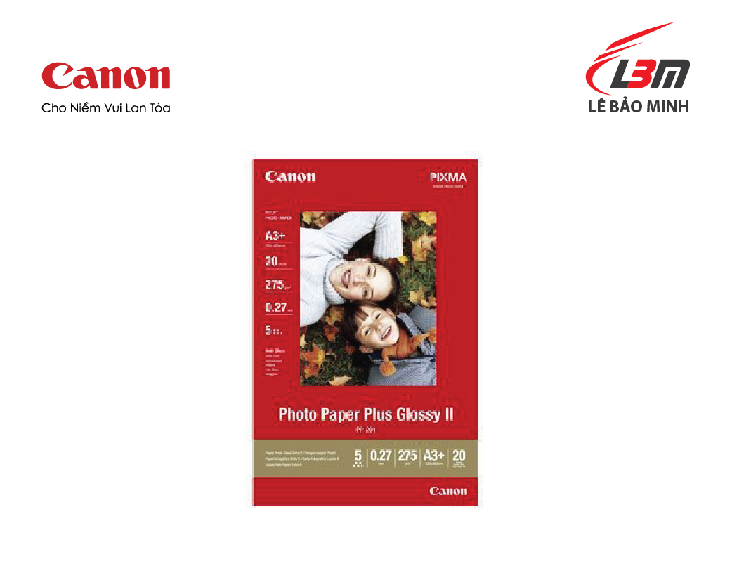 Giấy in ảnh Canon Glossy II PP-201 A3+ (20 sheets)