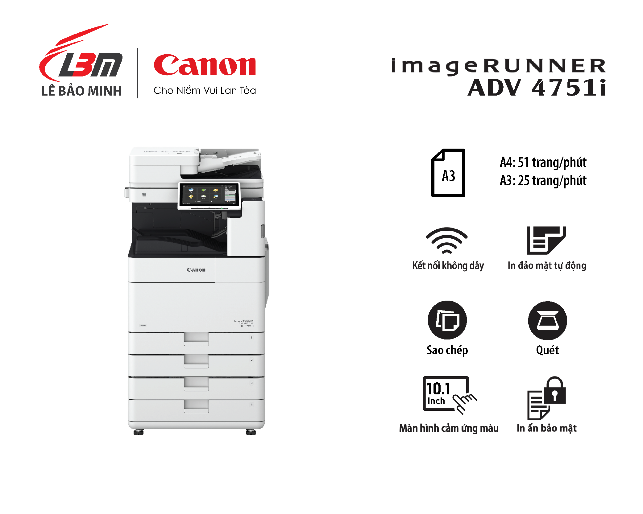 iR-ADV DX 4751i Máy photocopy Canon