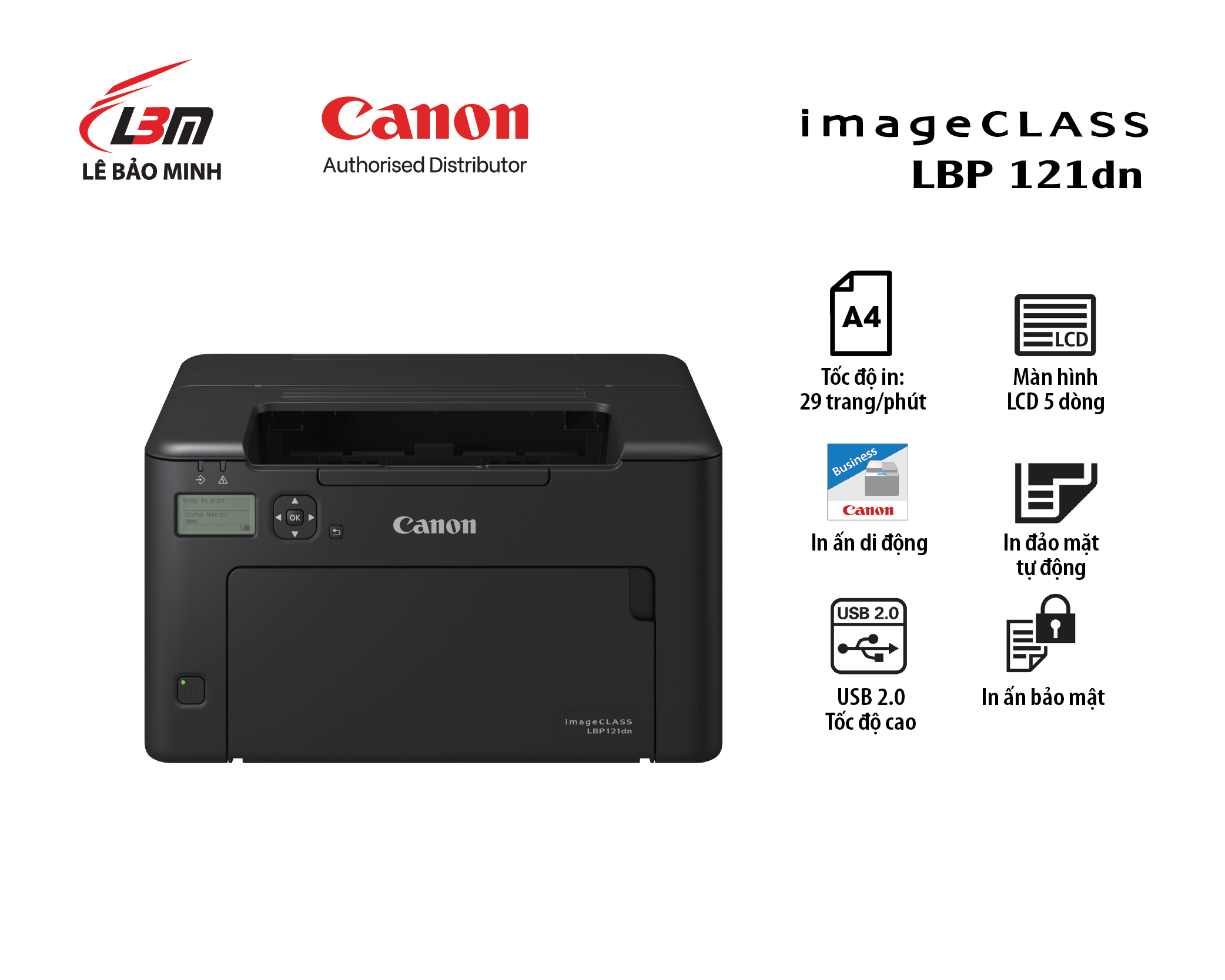 LBP121dn Máy in laser Canon