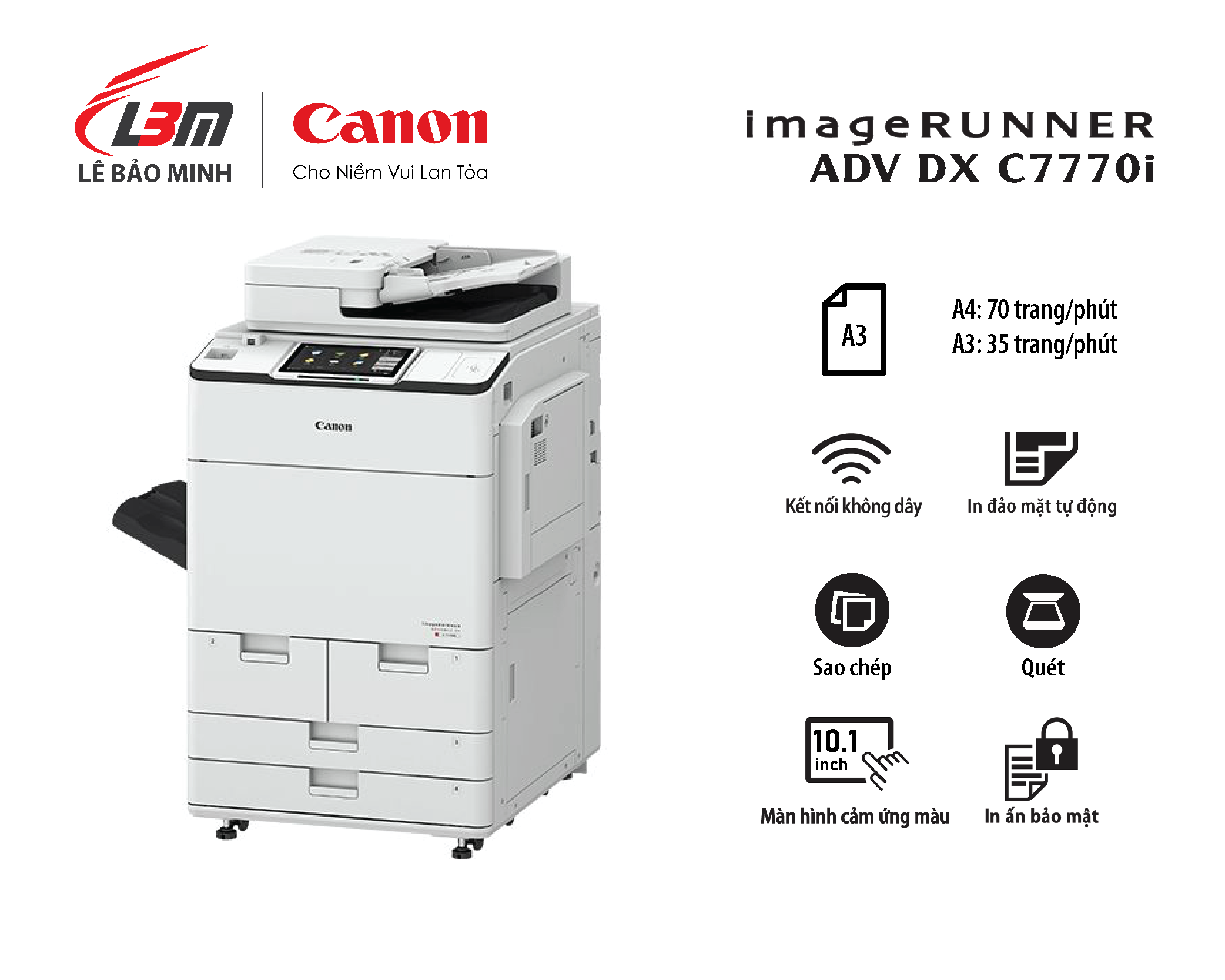 iR-ADV DX C7770i Máy Photocopy màu Canon