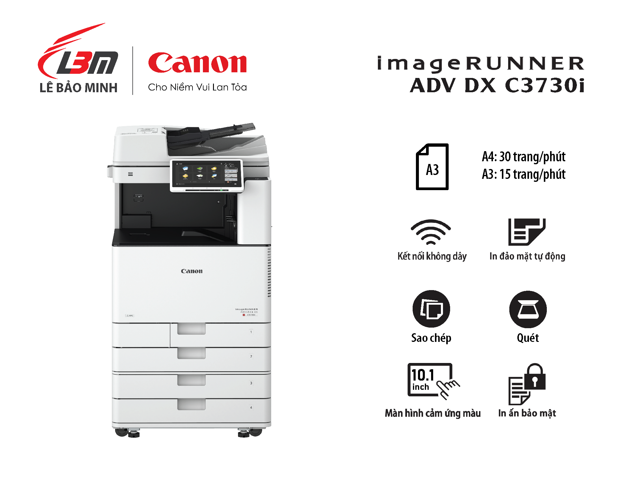 iR-ADV DX C3730i Máy Photocopy màu Canon
