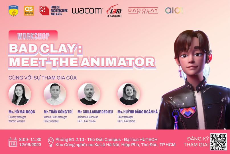 [NEWS] LBM X WACOM VN X HUTECH – Đại học Công nghệ TP. HCM | [WORKSHOP] BAD CLAY: MEET THE ANIMATOR