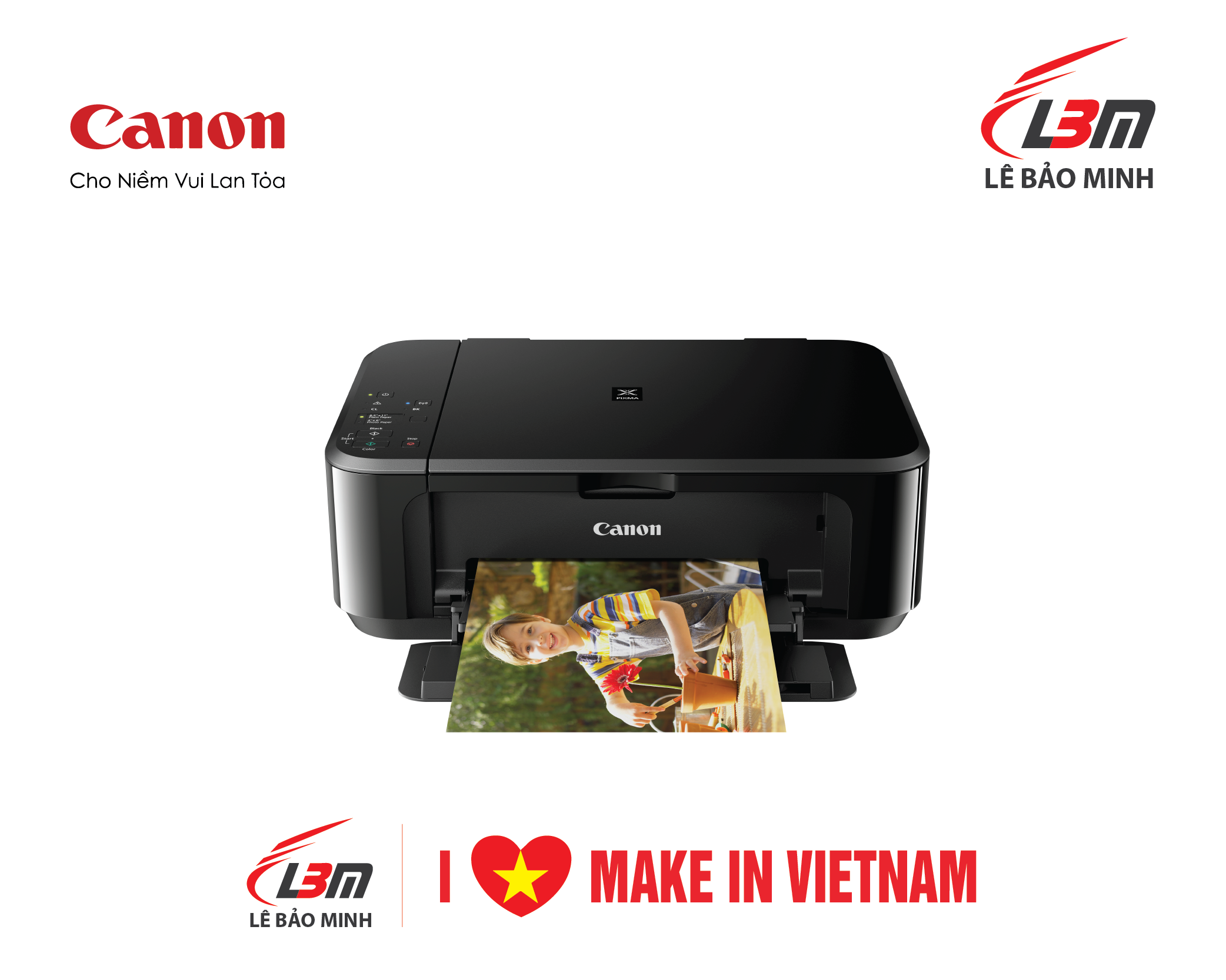 MG3670 Máy in phun Canon đa năng (Đỏ, Trắng, Đen)