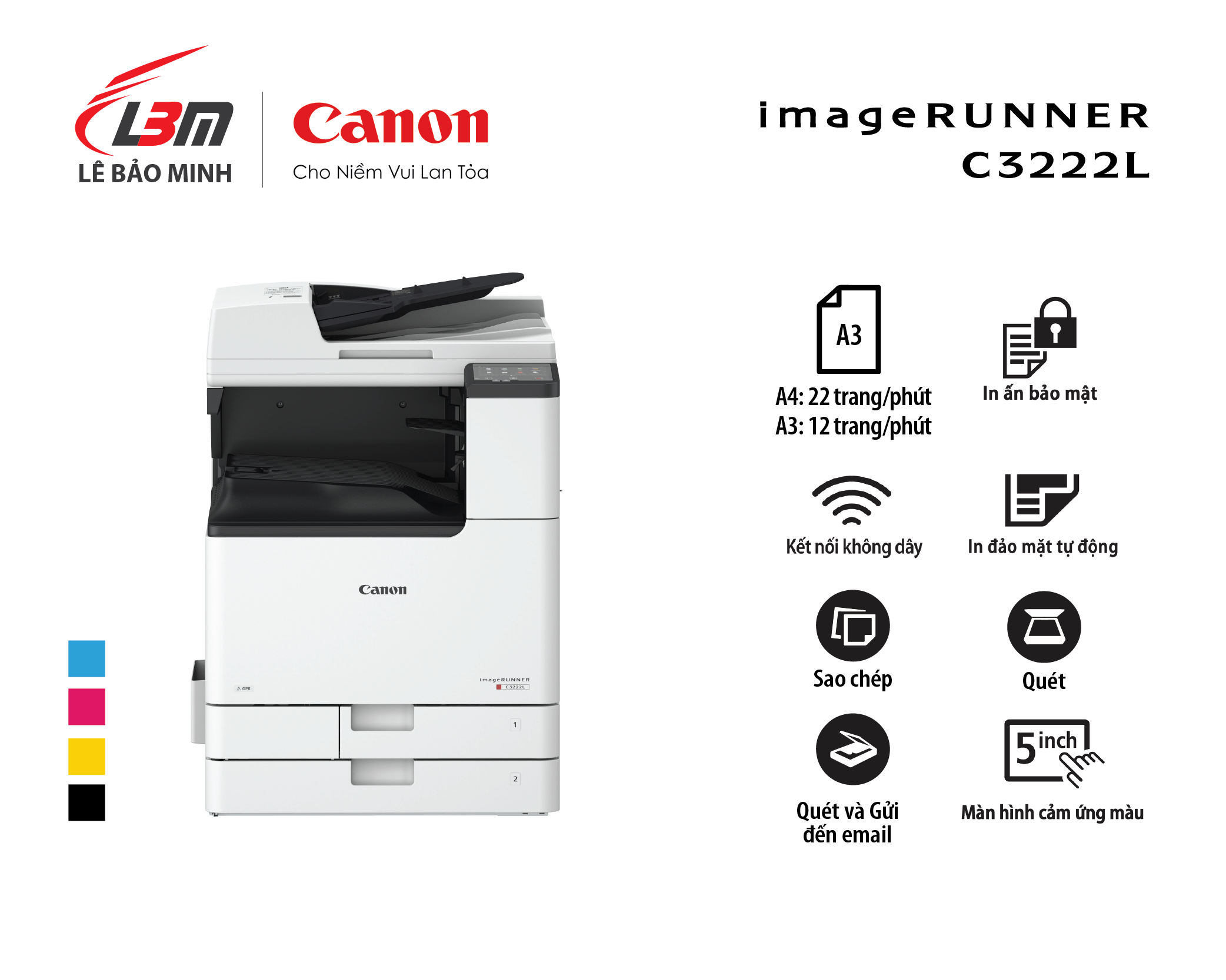 iR C3222L Máy photocopy màu Canon
